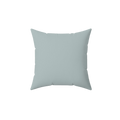 Cool Silver Faux Suede Square Pillow front 