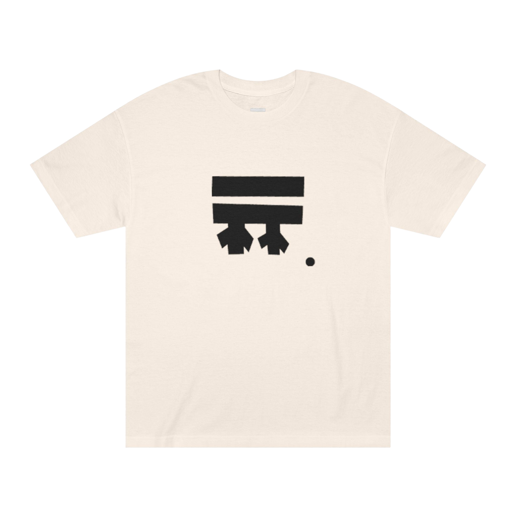 Cream Colored classic cotton t-shirt with a black freebrd logo on front of tee

