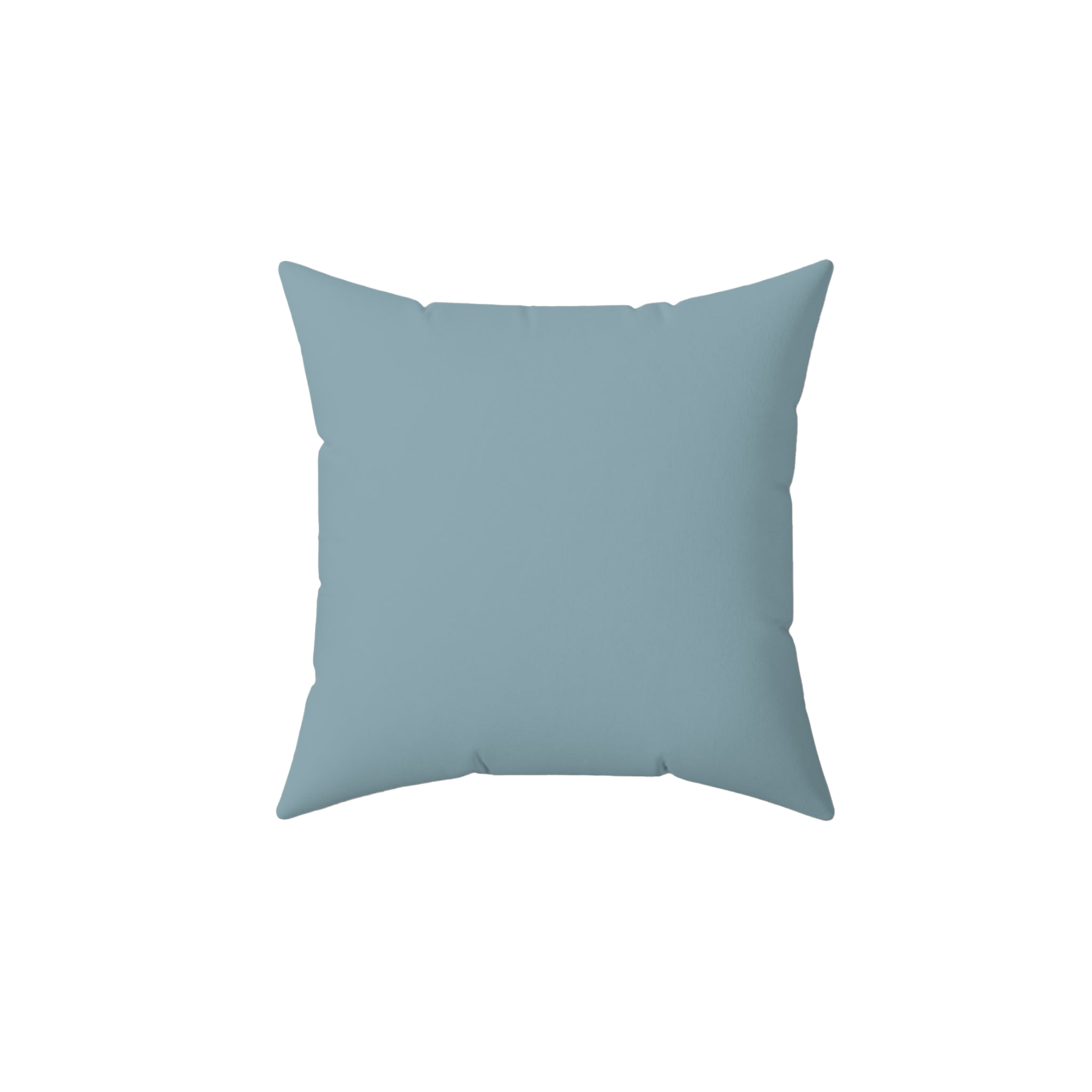 Danish Blue Faux Suede Square Pillow back