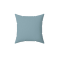 Danish Blue Faux Suede Square Pillow front 