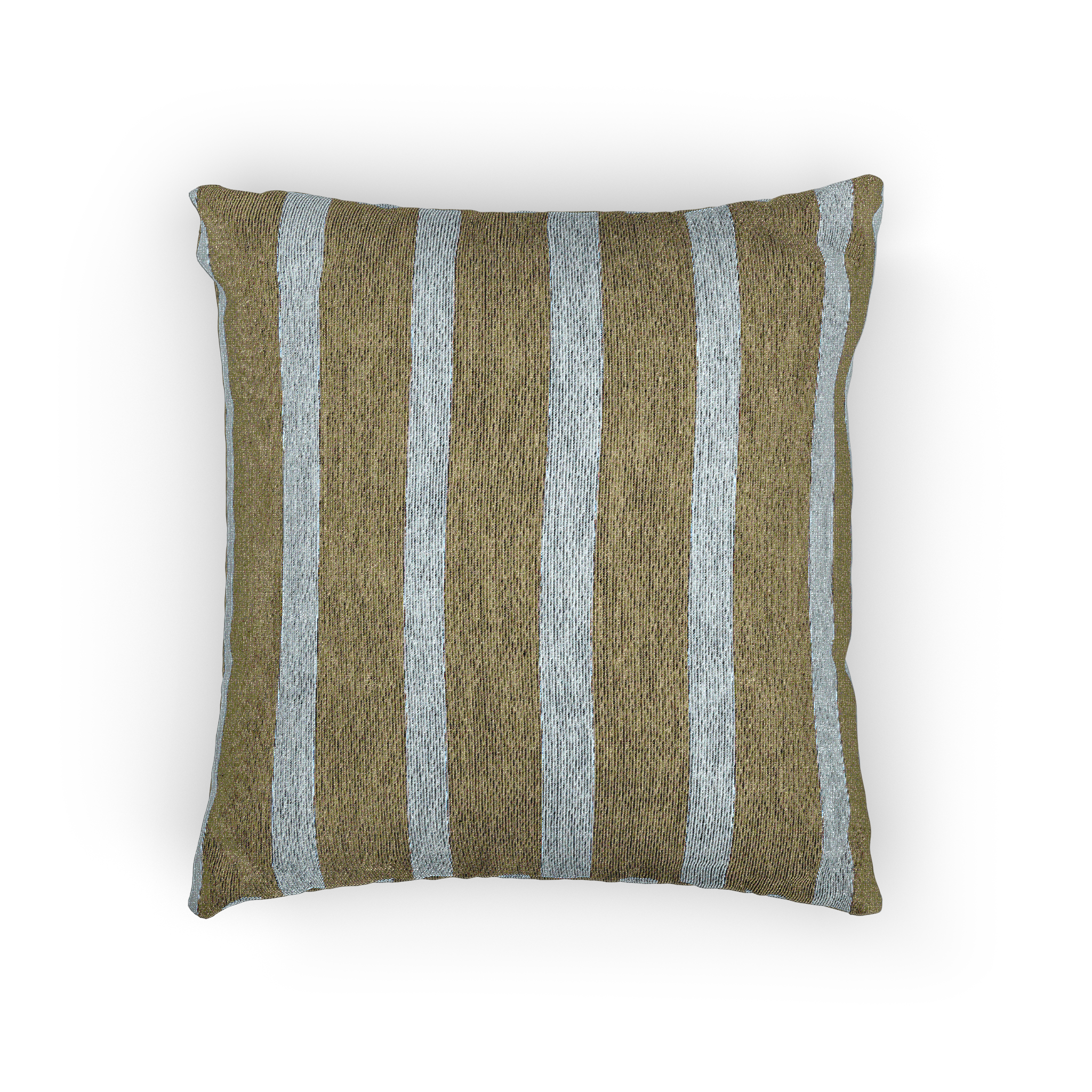 Danish Blue Dark Neutral Wood Striped Woven Pillow Front