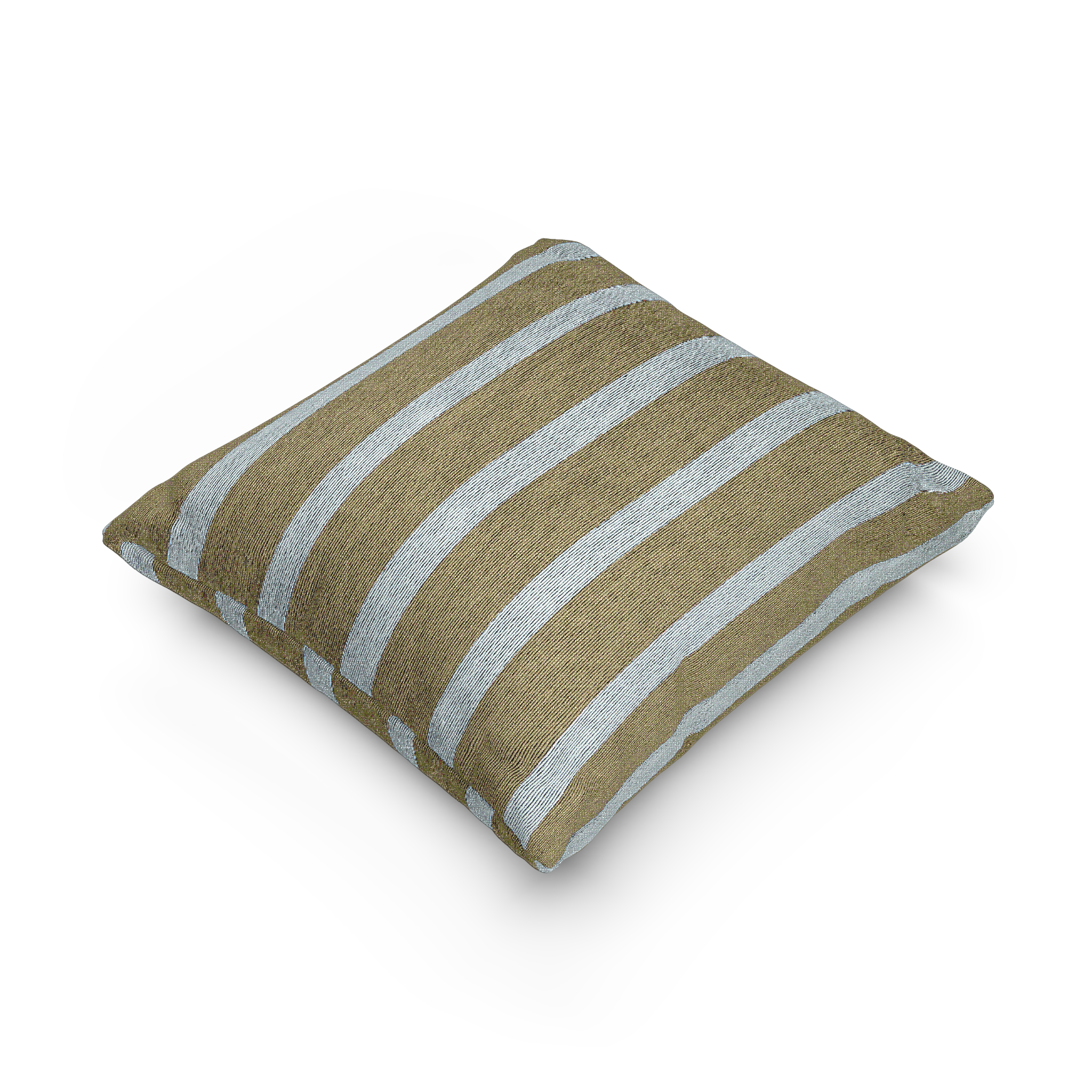 Danish Blue Dark Neutral Wood Striped Woven Pillow side