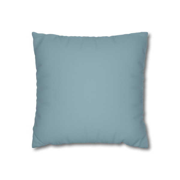 Danish Blue Luxury Faux Suede Pillowcase Front