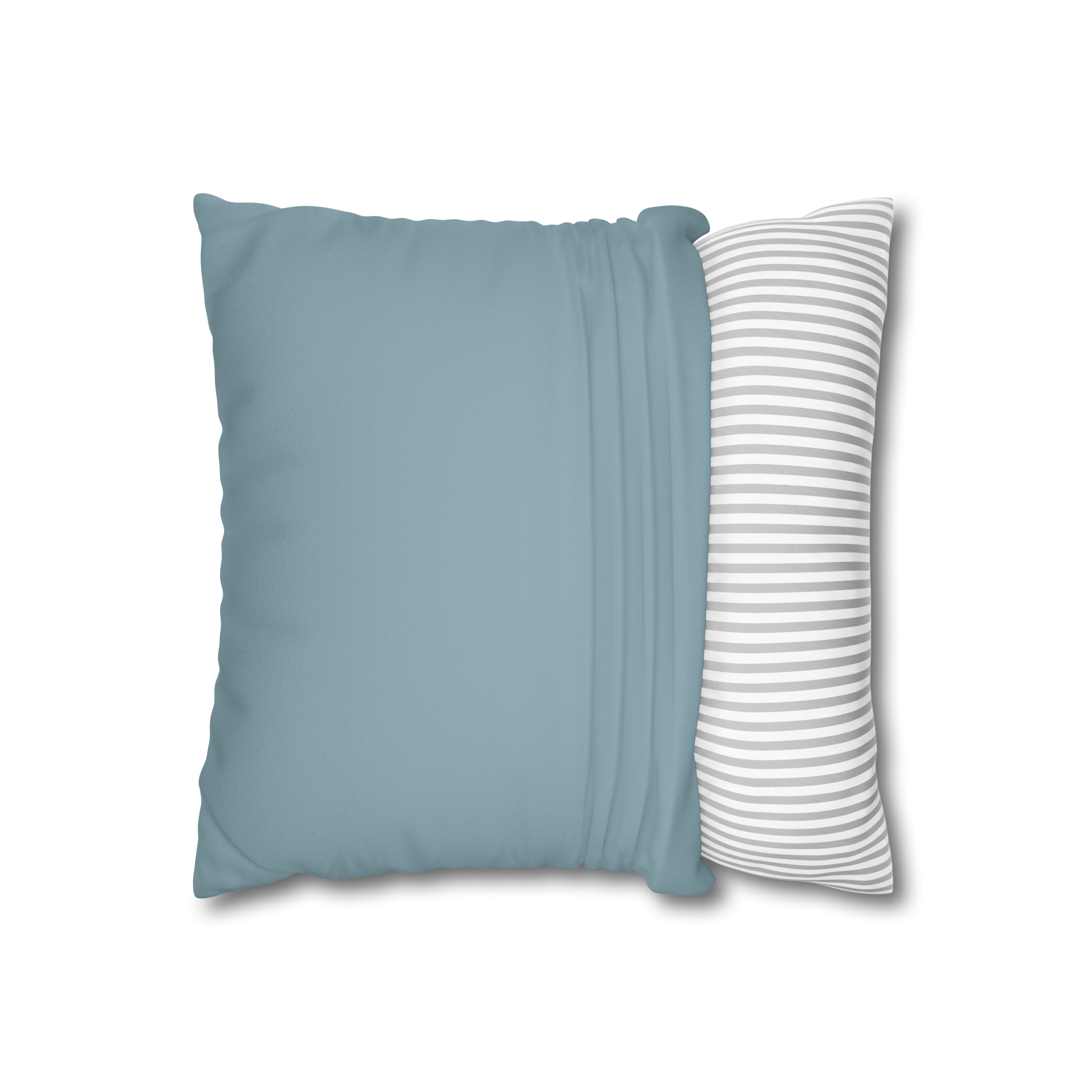 Danish Blue Luxury Faux Suede Pillowcase open