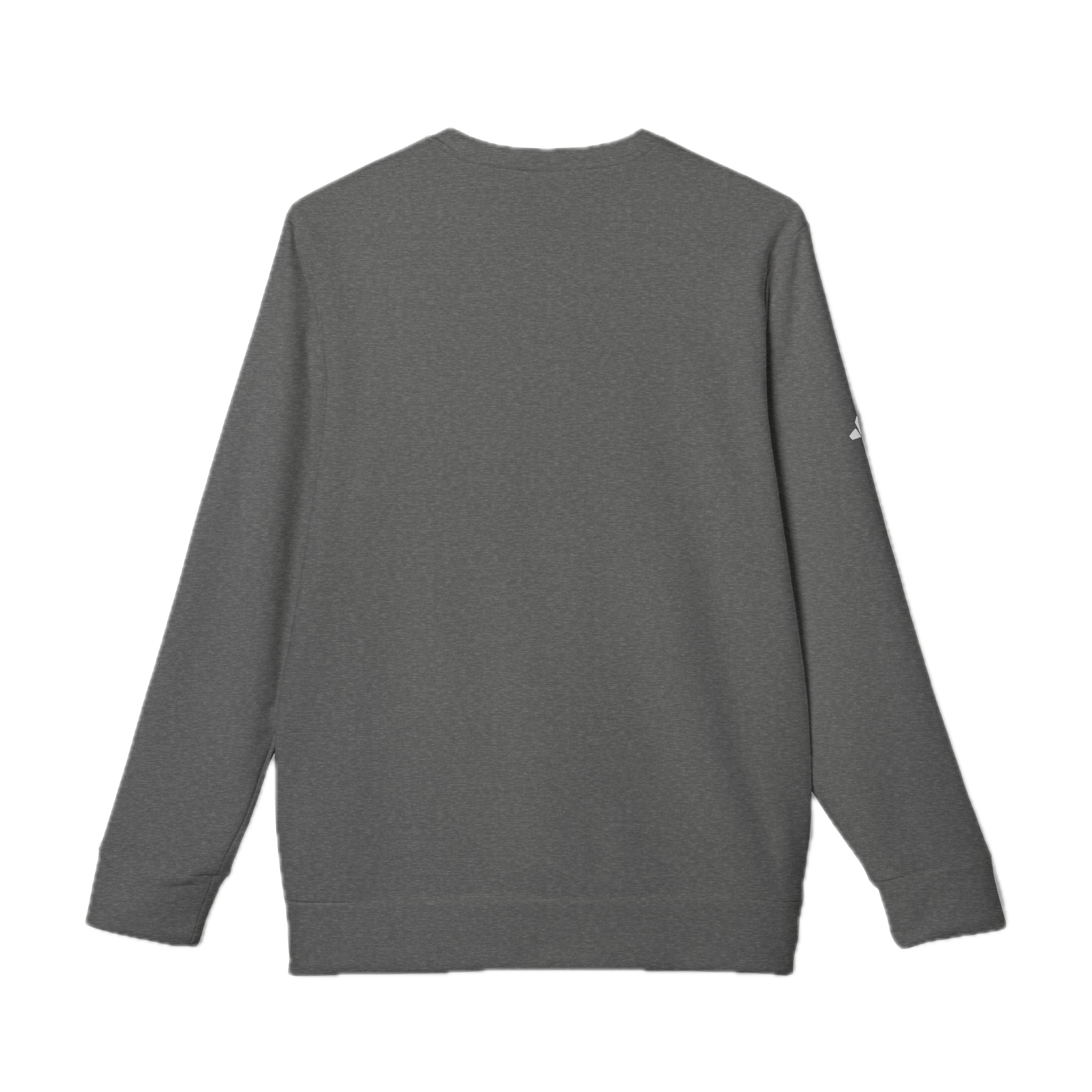 Adidas dark greay heather crew neck, back