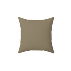 Dark Neutral Wood Square Faux Suede Pillow