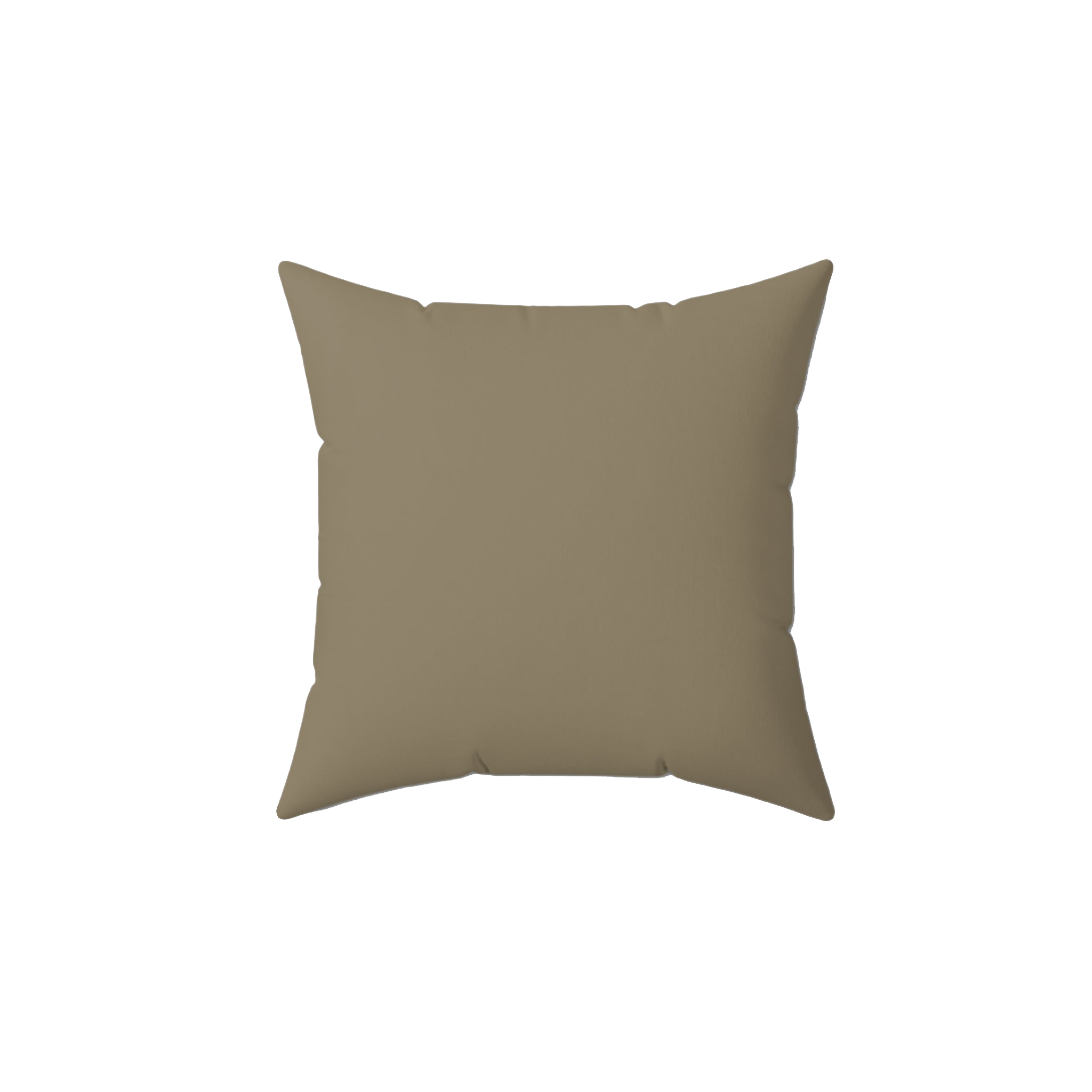 Dark Neutral Wood Square Faux Suede Pillow