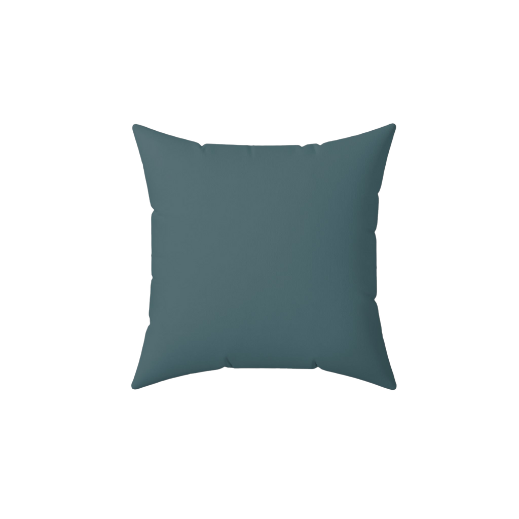 Deep Space Sparkle Teal Faux Suede Square Pillow back