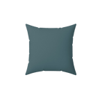 Deep Space Sparkle Teal Faux Suede Square Pillow front
