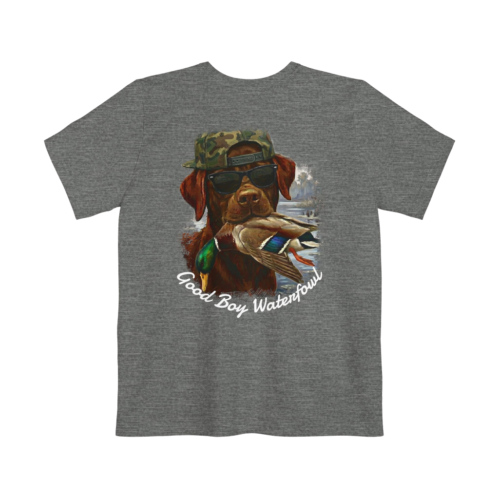 Deep Heather Old Skool Camo Duck Hunting Retriever Classic Pocket T-Shirt Back 