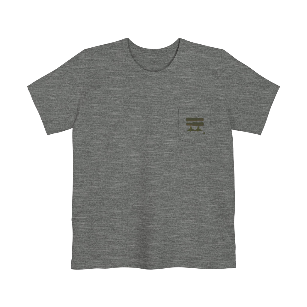 Deep Heather Old Skool Camo Duck Hunting Retriever Classic Pocket T-Shirt Back 