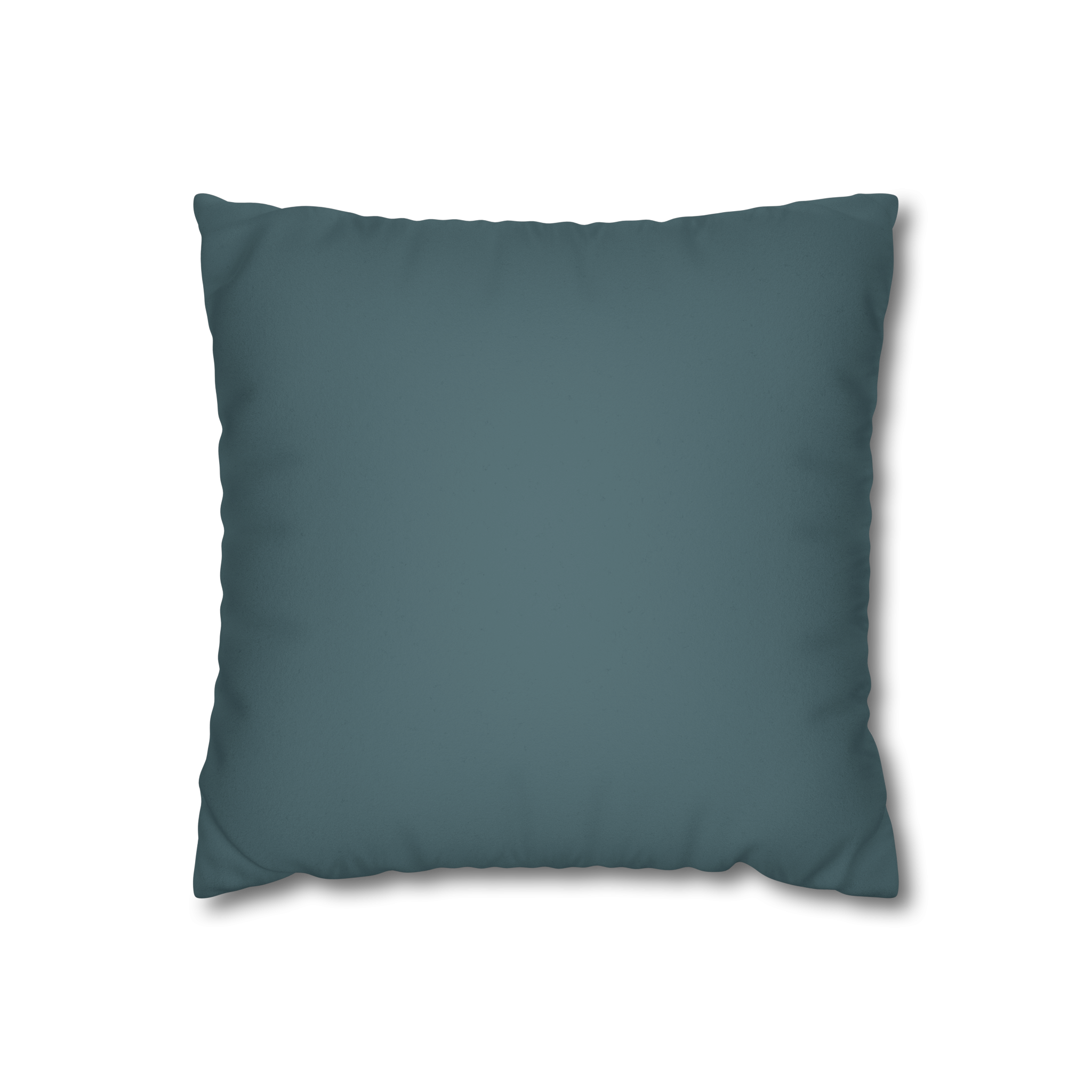 Deep Space Sparkle Teal Faux Suede Square Pillow front