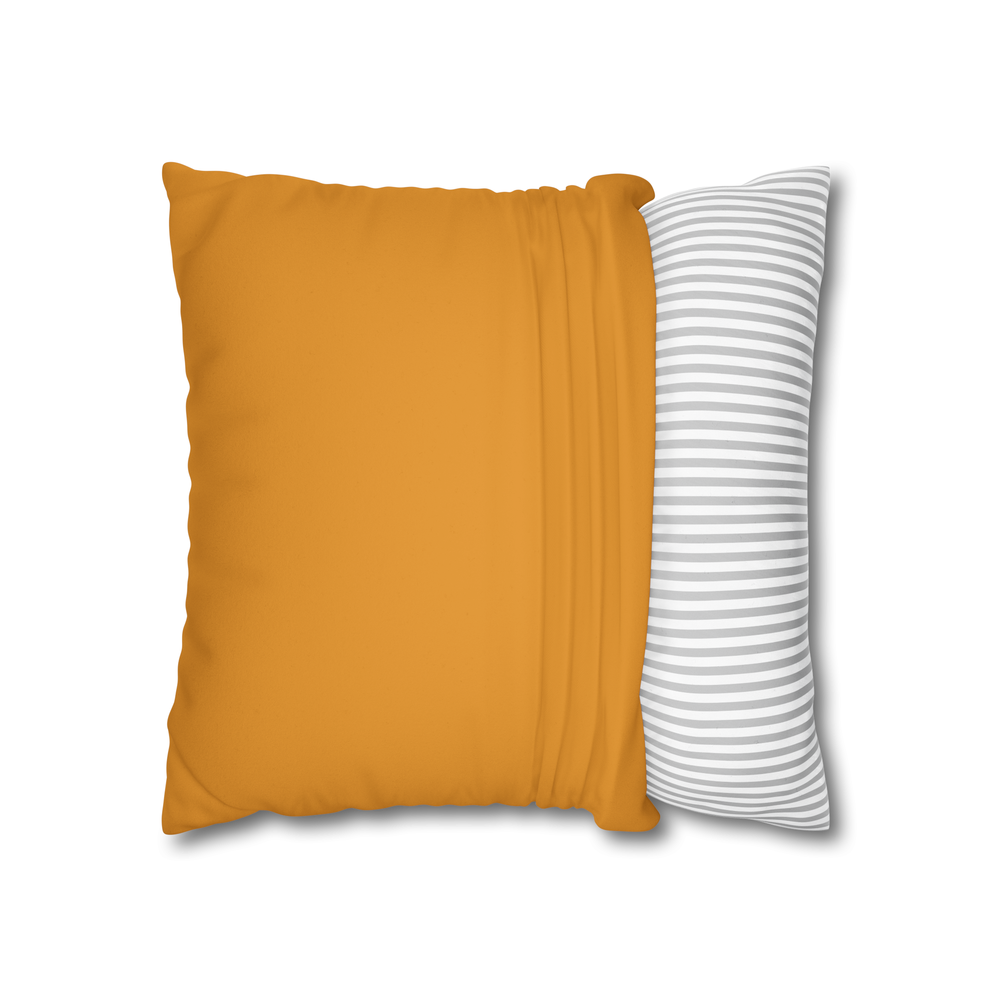 Dixie Florida Orange Faux Suede Pillowcase open