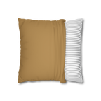 Driftwood Brown Faux Suede Square Pillowcase open