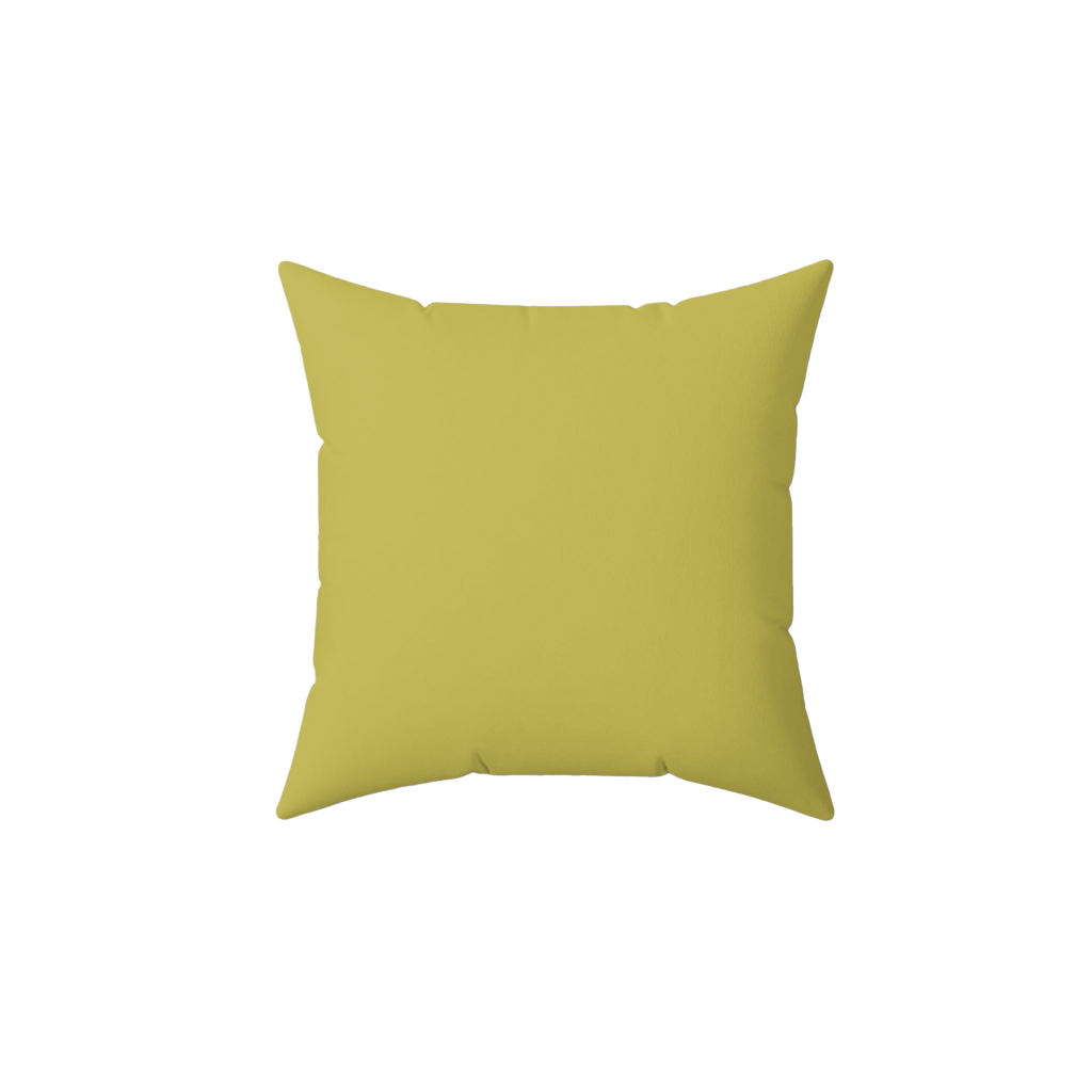 Dull Gold Luxury Faux Suede Square Pillow back