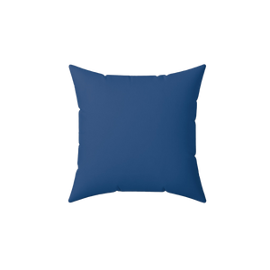 Elegant Blue Faux Suede Pillow - 14