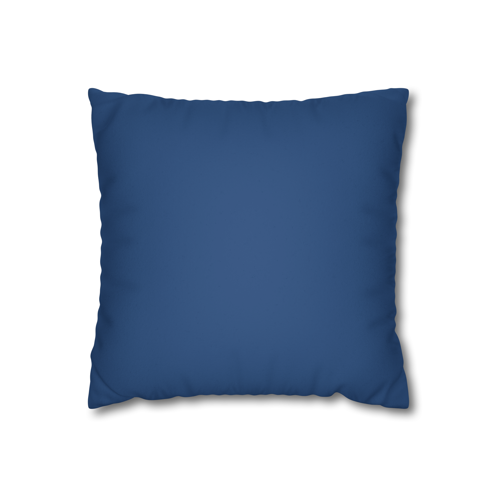 Elegant Blue Luxury Faux Suede Square Pillowcase front 