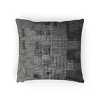 Faded Geometric Net Patterned Woven Pillow horizontal front