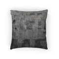 Faded Geometric Net Patterned Woven Pillow vertical front