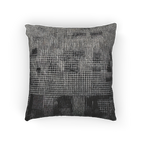 Faded Geometric Net Patterned Woven Pillow vertical front