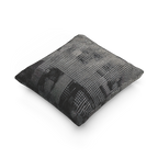 Faded Geometric Net Patterned Woven Pillow side