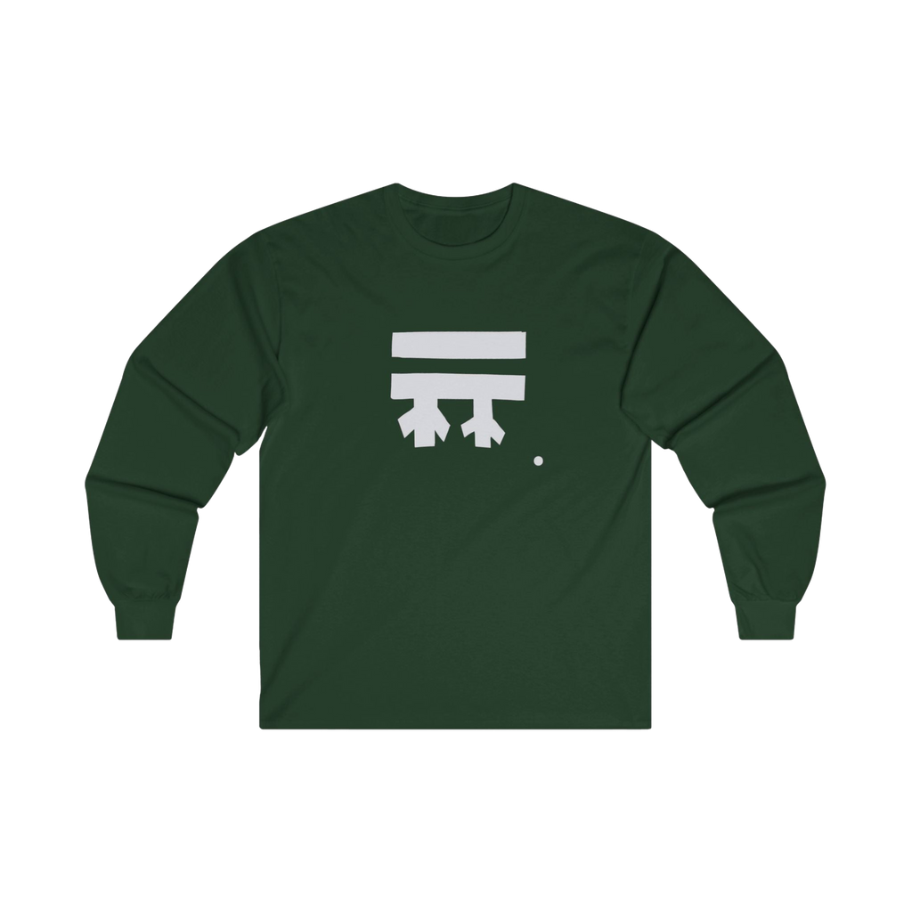 Forest Green long-sleeve shirt with a white Freebrd logo 