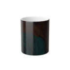 Freebrd Abstract Art Color Changing Mug 
that displays solid black when the cup is cold 