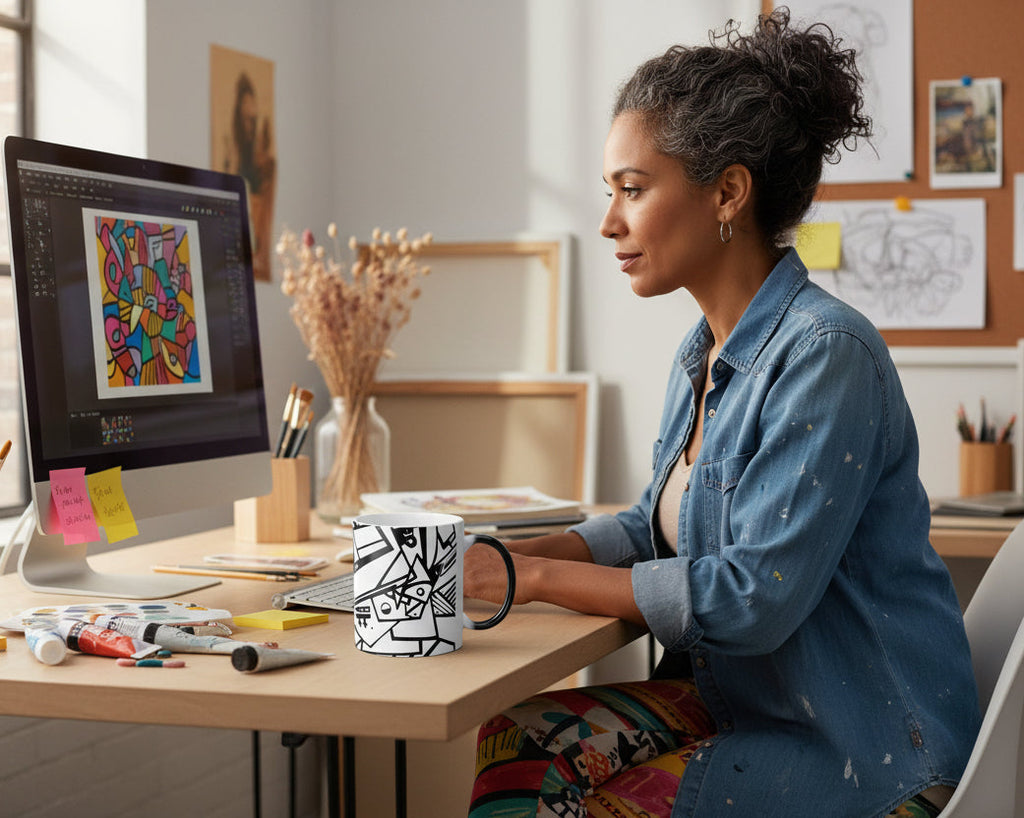 Color Changing Mug with Freebrd "Ecliptic" design