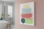 30''x 40'' Freebrd "Geo Req" Modern Pastel Minimalist Wall Art on a 1.25 inch thick canvas 
