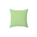 Fresh Green Faux Suede Square Pillow back