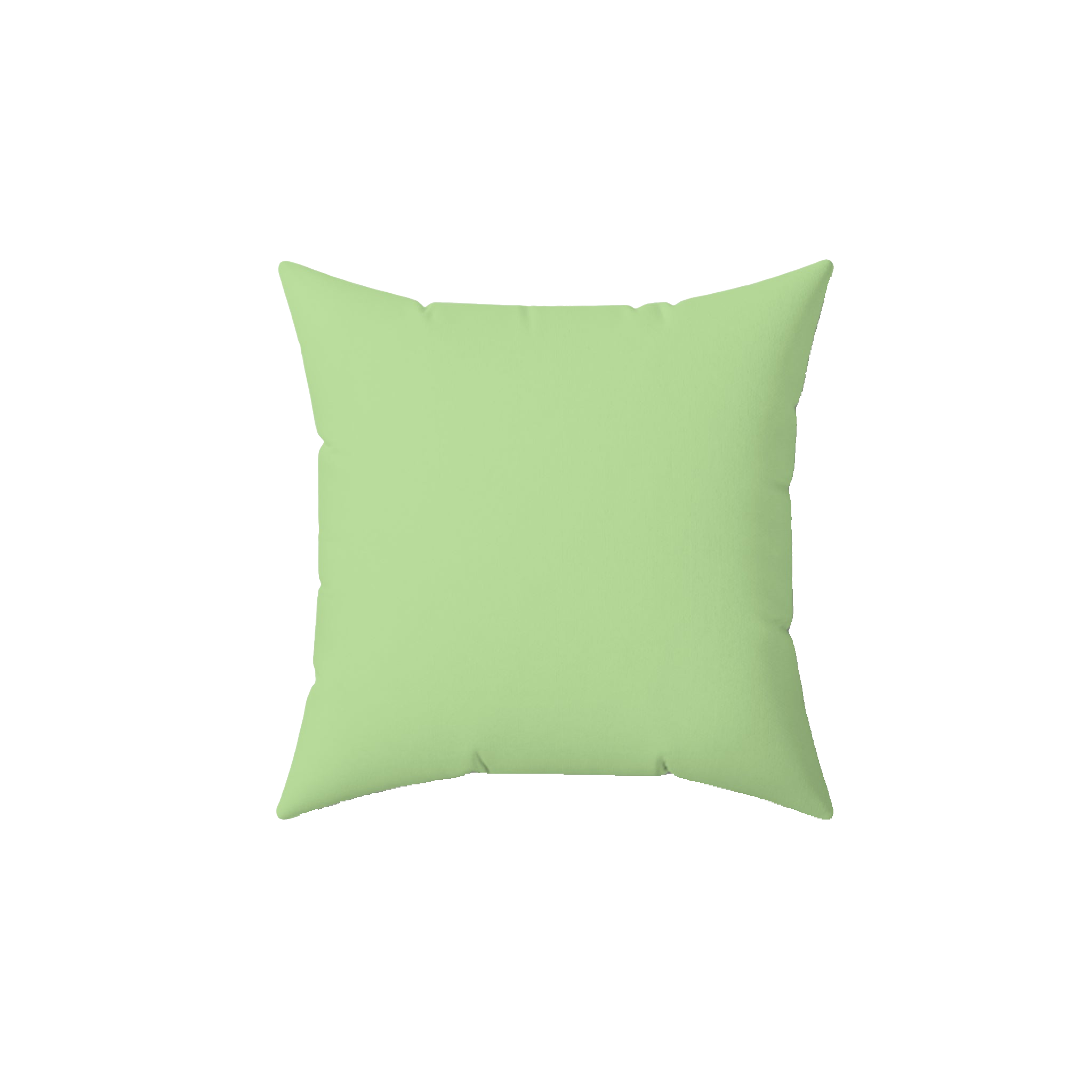 Fresh Green Faux Suede Square Pillow