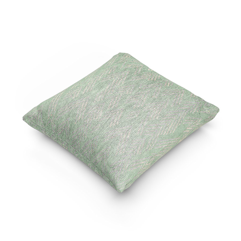 Fresh Green Mint Boho Ikat Woven Pillow side