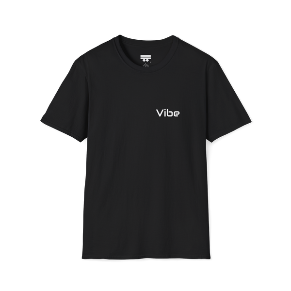 Front of Black Vibe Instant Classic Polaroid Retro Tee 