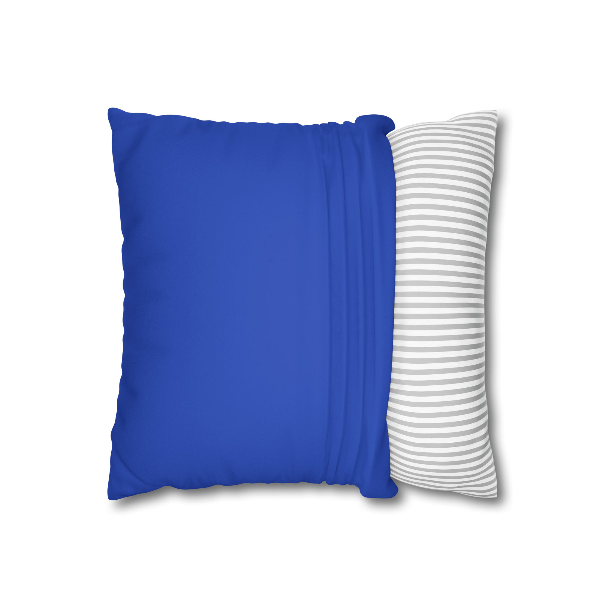 Funky Blue Faux Suede Luxury  Square Pillowcase