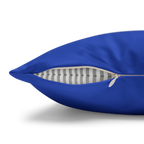 Funky Blue Faux Suede Luxury  Square Pillowcase Zipper