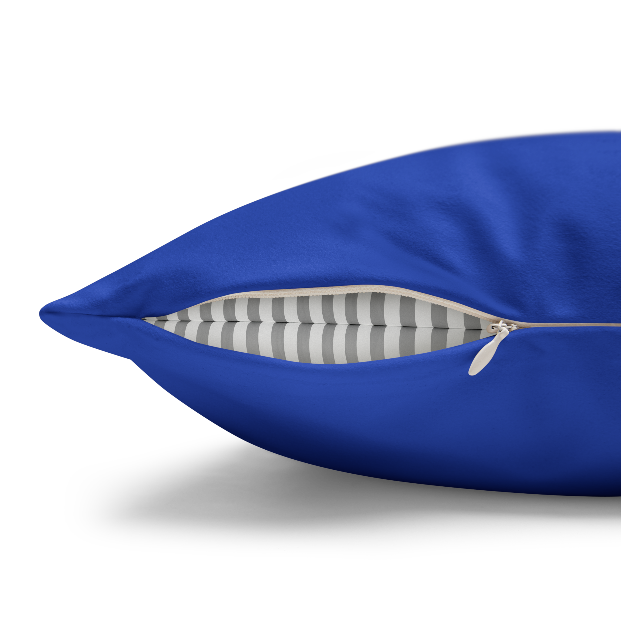 Funky Blue Faux Suede Luxury  Square Pillowcase Zipper