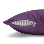 Garlic Purple Faux Suede Luxury Square Pillowcase with a zipper 