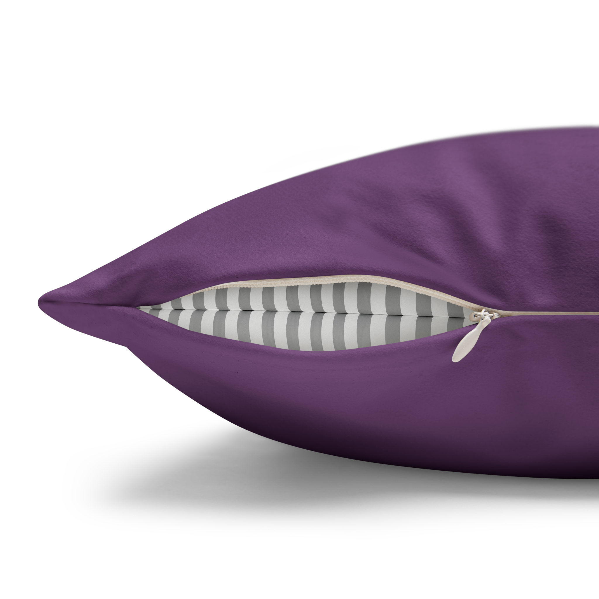 Garlic Purple Faux Suede Luxury Square Pillowcase with a zipper 