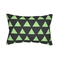 Geometric Fresh Green Mint Triangle Lumbar Pillow Front 