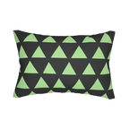Geometric Fresh Green Mint Triangle Lumbar Pillow Front 