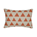 Geometric Terracotta Triangle Lumbar Pillow front 
