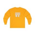 Gold long-sleeve shirt with a white Freebrd logo 