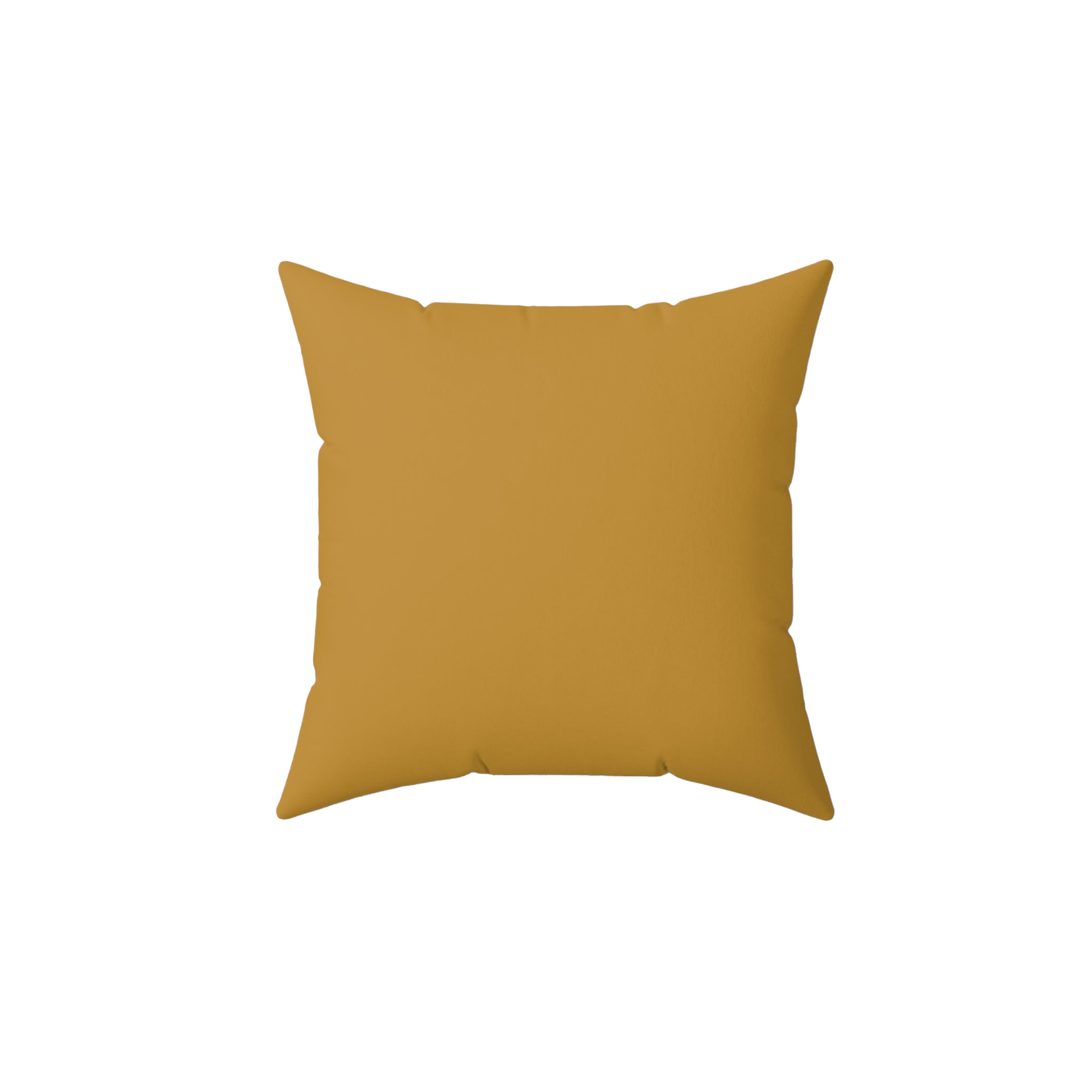 Gold Ochre Faux Suede Square Pillow