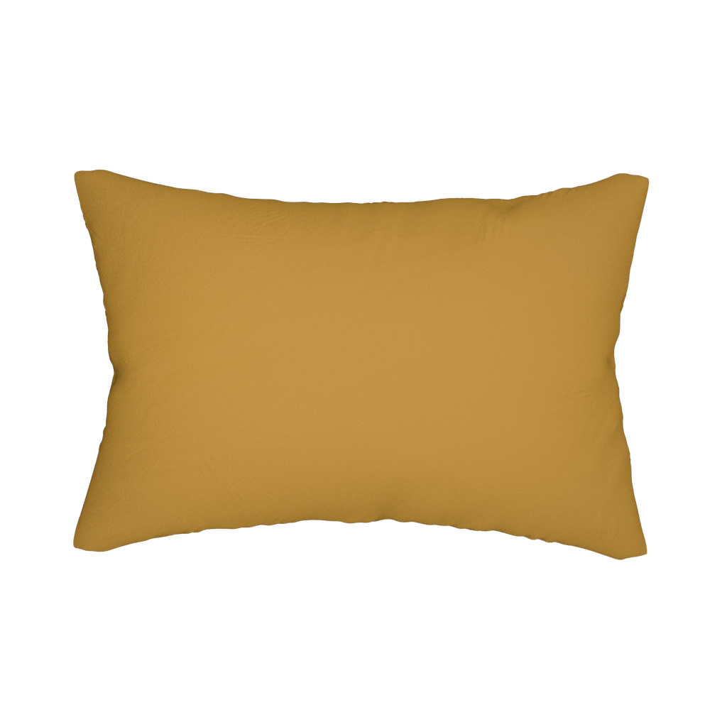 Gold Ochre Lumbar Accent Pillow back 