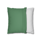 Green Dust Faux Suede Square Pillowcase open