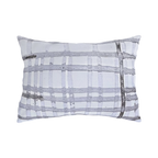 Grey Watercolor Plaid Outdoor lumbar Pillow