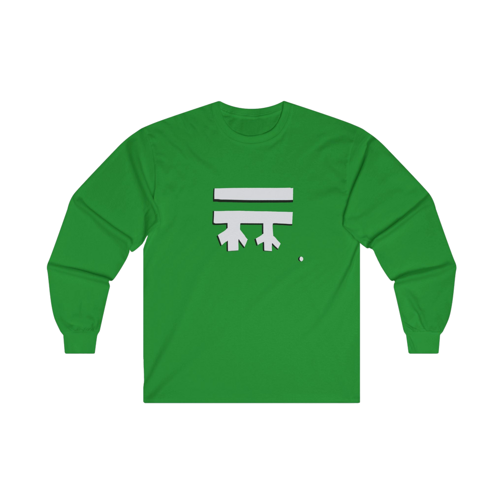 Irish Green long-sleeve shirt with a white Freebrd logo 