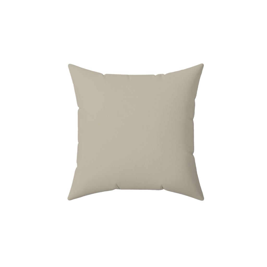Ivory grey faux suede luxury pillow back