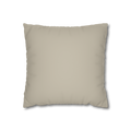 Ivory Grey Faux Suede Square Pillow front