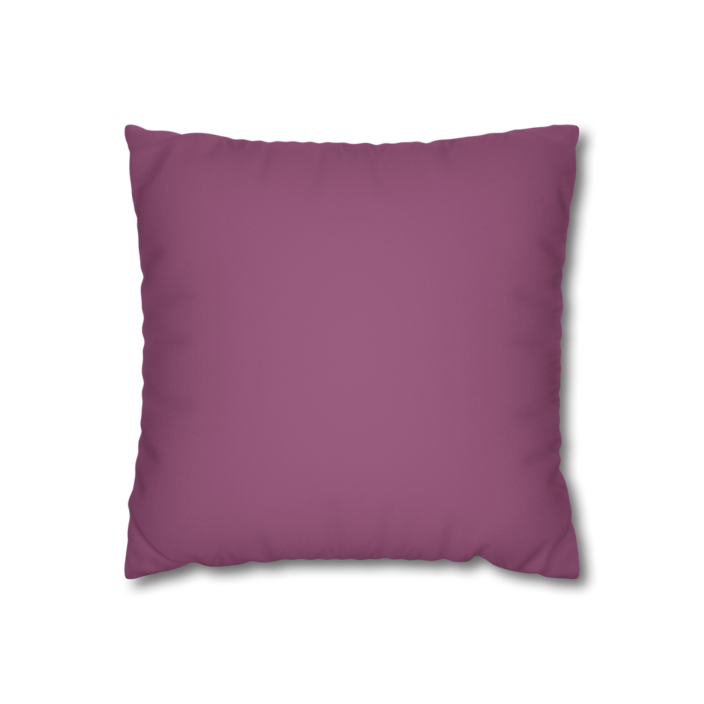 Lavender Red Faux Suede Square Pillow 